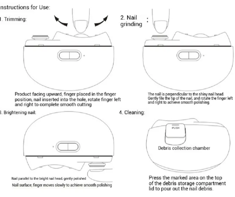The Outdoor Vault Heimwerkzeuge|Männerpflege-Automatischer LED-Nagelknipser – Lite-Trimmwerkzeug für einfache Nagelpflege