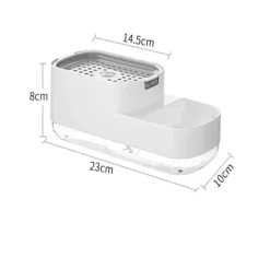 Space Savvy Küche & Esszimmer-Automatischer Seifenspender mit Schwammablage - Küchenutensilien