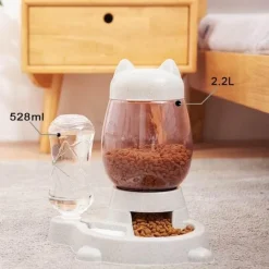 Furendo Haustierzubehör|Reinigungswerkzeuge Für Haustiere-Automatischer Tierfutterspender - Interaktiver 2-in-1-Futterspender