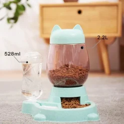 Furendo Haustierzubehör|Reinigungswerkzeuge Für Haustiere-Automatischer Tierfutterspender - Interaktiver 2-in-1-Futterspender