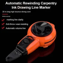 Roam Ready Heimwerkzeuge|Outdoor & Garten-Automatischer Tintenmarker mit Rückspulfunktion – Tintenlinienwerkzeug