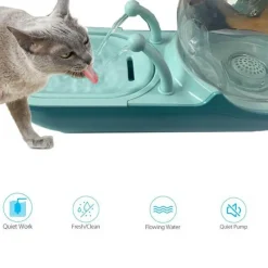 Furry Haven Haustierzubehör|Reinigungswerkzeuge Für Haustiere-Automatischer Trinkbrunnen für Haustiere – Wasserspender für Hunde und Katzen im Schneckendesign