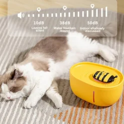 Furry Haven Haustierzubehör|Reinigungswerkzeuge Für Haustiere-Automatischer Trinkbrunnen für Haustiere – Honey Flow Design