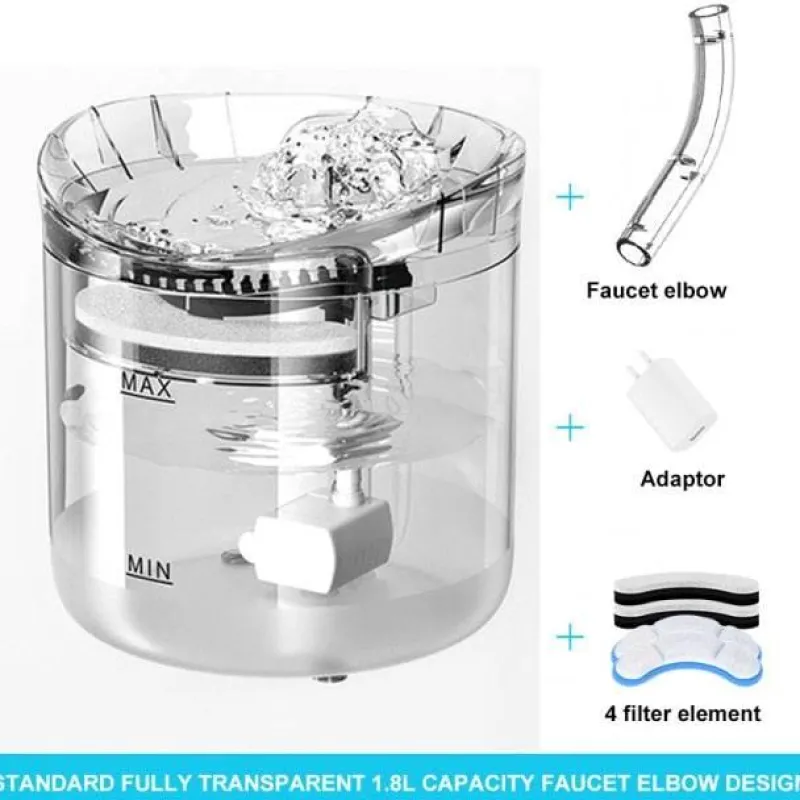 Furendo Haustierzubehör|Tierfütterung-Automatischer Wasserbrunnen für Haustiere – Sensoraktivierter Spender für Katzen und Hunde