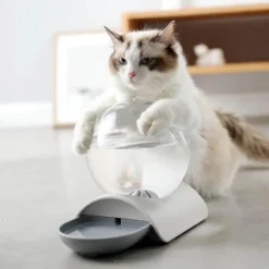 Furendo Haustierzubehör|Reinigungswerkzeuge Für Haustiere-Automatischer Wasserspender für Haustiere – Blasendesign für Katzen und Hunde