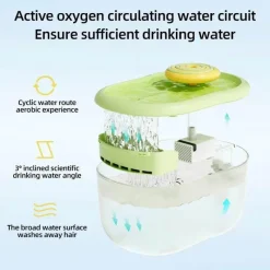 Furendo Haustierzubehör|Reinigungswerkzeuge Für Haustiere-Automatischer Wasserspender für Haustiere – Leiser Futterspender mit hoher Kapazität