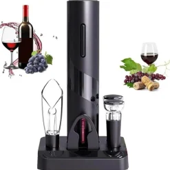 The Culinary Kit Küche & Esszimmer-Automatischer wiederaufladbarer Weinöffner – Stilvoller Korkenzieher