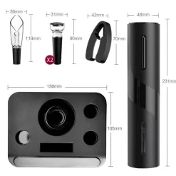 The Culinary Kit Küche & Esszimmer-Automatischer wiederaufladbarer Weinöffner – Stilvoller Korkenzieher
