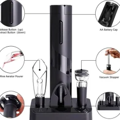 The Culinary Kit Küche & Esszimmer-Automatischer wiederaufladbarer Weinöffner – Stilvoller Korkenzieher