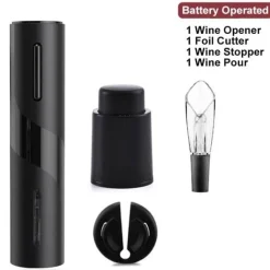 The Culinary Kit Küche & Esszimmer-Automatischer wiederaufladbarer Weinöffner – Stilvoller Korkenzieher