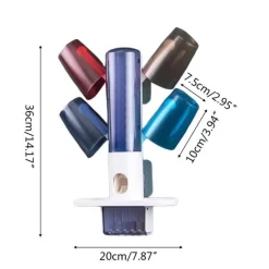 The Blissful Bath Badezimmer-Automatischer Zahnpastaspender – Wandmontierter Organizer und Halter