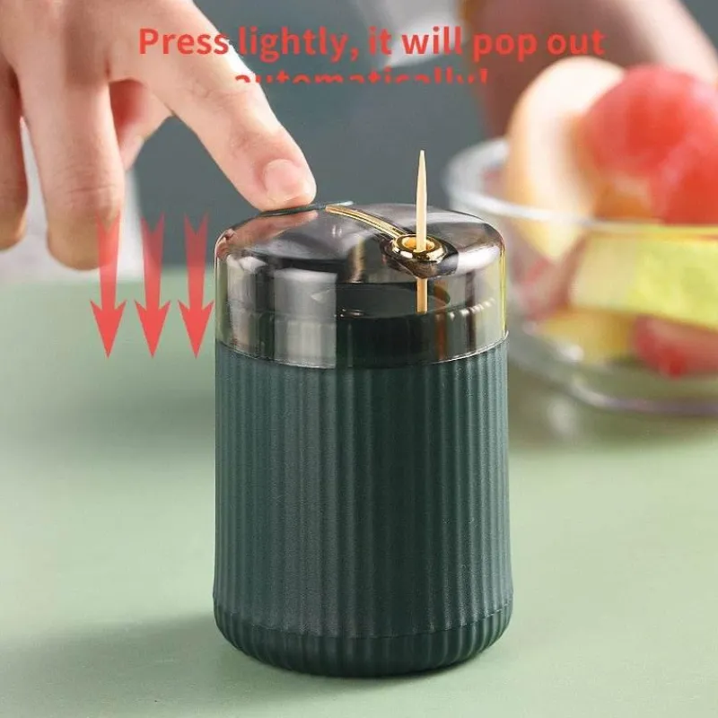 The Decor Haven Küche & Esszimmer-Automatischer Zahnstocherspender - Eleganter Pop-Up-Halter