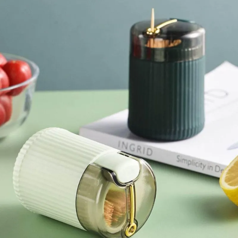 The Decor Haven Küche & Esszimmer-Automatischer Zahnstocherspender - Eleganter Pop-Up-Halter