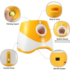 Furendo Haustierzubehör|Reinigungswerkzeuge Für Haustiere-Automatisches Hundespielzeug – Interaktiver Ballwerfer