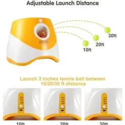 Furendo Haustierzubehör|Reinigungswerkzeuge Für Haustiere-Automatisches Hundespielzeug – Interaktiver Ballwerfer