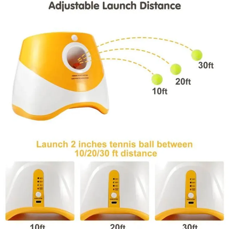 Furendo Haustierzubehör|Reinigungswerkzeuge Für Haustiere-Automatisches Hundespielzeug – Interaktiver Ballwerfer