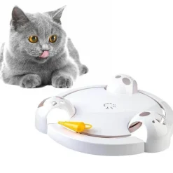 Decor Haustierzubehör-Automatisches Katzenspielzeug – Interaktives Drehspiel für Katzen