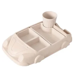 Kinder The Decor Haven Kinderwagen & Zubehör|Küche & Esszimmer-Babynahrungsbehälter aus Bambus in Autoform – Umweltfreundliche Aufbewahrung