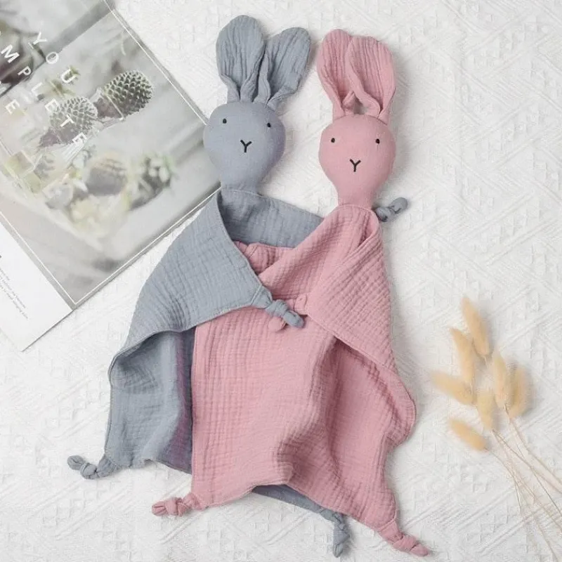 Kinder The Decor Haven Kinderwagen & Zubehör|Babyspielzeug-Baby-Schmusetuch aus Baumwolle mit Häschenmotiv – weiche Bettwäsche fürs Kinderzimmer