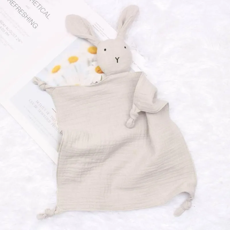 Kinder The Decor Haven Kinderwagen & Zubehör|Babyspielzeug-Baby-Schmusetuch aus Baumwolle mit Häschenmotiv – weiche Bettwäsche fürs Kinderzimmer