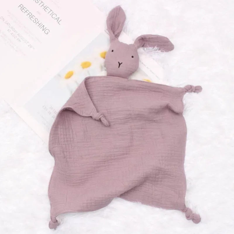 Kinder The Decor Haven Kinderwagen & Zubehör|Babyspielzeug-Baby-Schmusetuch aus Baumwolle mit Häschenmotiv – weiche Bettwäsche fürs Kinderzimmer