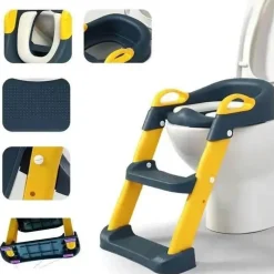 Kinder Aqua Essence Kinderwagen & Zubehör|Babyspielzeug-Baby-Töpfchen-Trainingsleitersitz – verstellbarer Toilettentrainer für Kinder