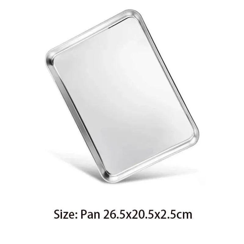 Tom Küche & Esszimmer-Backblech aus Edelstahl mit herausnehmbarem Kühlgitter – vielseitiges Backgeschirr-Set