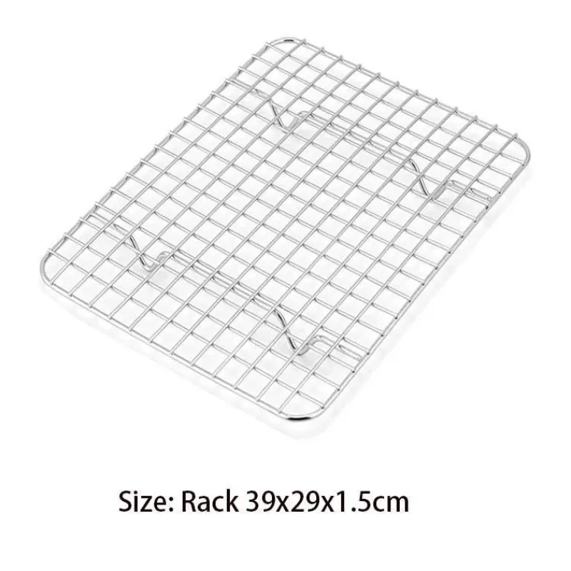 Tom Küche & Esszimmer-Backblech aus Edelstahl mit herausnehmbarem Kühlgitter – vielseitiges Backgeschirr-Set