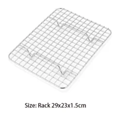 Tom Küche & Esszimmer-Backblech aus Edelstahl mit herausnehmbarem Kühlgitter – vielseitiges Backgeschirr-Set