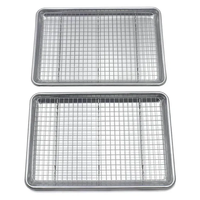 Tom Küche & Esszimmer-Backblech aus Edelstahl mit herausnehmbarem Kühlgitter – vielseitiges Backgeschirr-Set