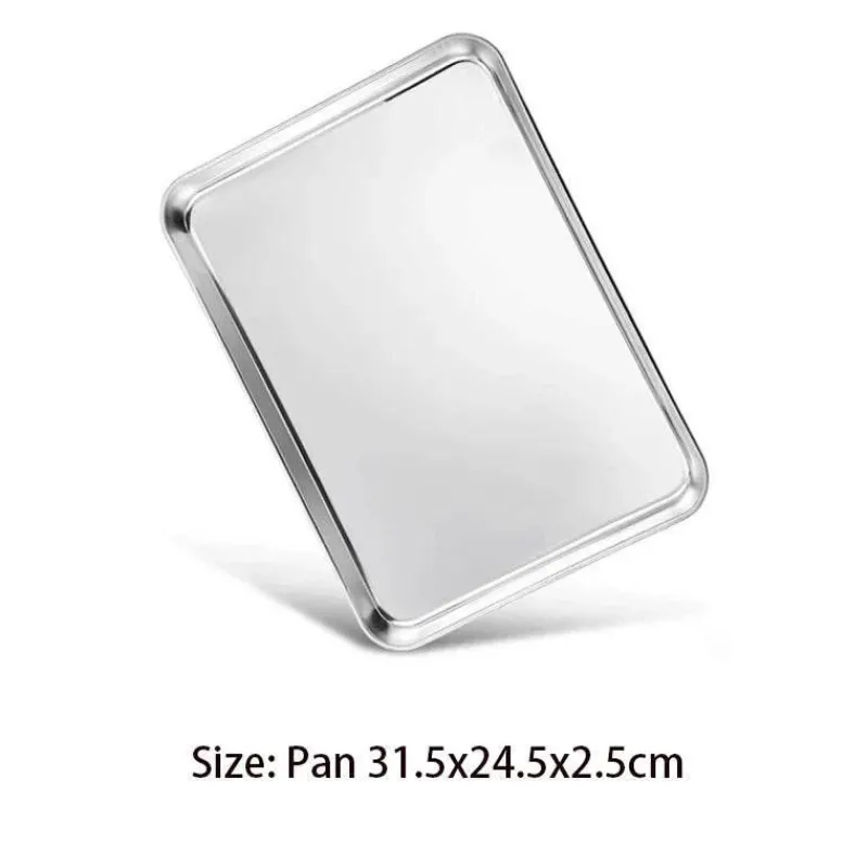 Tom Küche & Esszimmer-Backblech aus Edelstahl mit herausnehmbarem Kühlgitter – vielseitiges Backgeschirr-Set