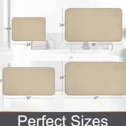 The Blissful Bath Badezimmer-Badematte aus Memory-Schaum – schnell absorbierendes Anti-Rutsch-Design