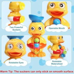 Aqua Essence Babyspielzeug|Badezimmer-Badespielzeug „Enten-Wasserrad“ – lustiges Badezubehör für Babys