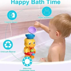 Aqua Essence Babyspielzeug|Badezimmer-Badespielzeug „Enten-Wasserrad“ – lustiges Badezubehör für Babys