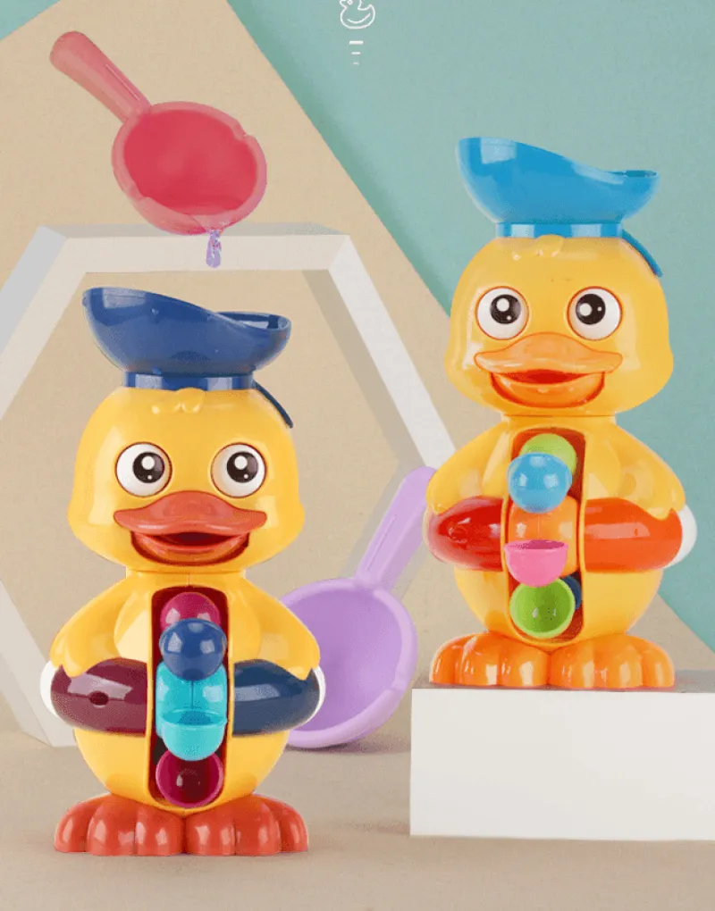 Aqua Essence Babyspielzeug|Badezimmer-Badespielzeug „Enten-Wasserrad“ – lustiges Badezubehör für Babys