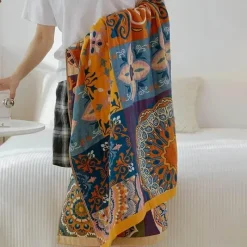 Wrap u0026 Relax Bettzeug-Badetuch aus Baumwollgaze – weich, saugfähig, ethnisch