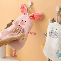 Tom Küche & Esszimmer-Badetuch für Kinder mit Cartoon-Tiermotiv – weicher, saugfähiger Korallensamt zum gemütlichen Abtrocknen