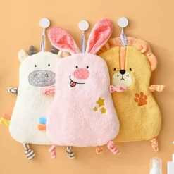 Tom Küche & Esszimmer-Badetuch für Kinder mit Cartoon-Tiermotiv – weicher, saugfähiger Korallensamt zum gemütlichen Abtrocknen