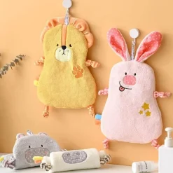 Tom Küche & Esszimmer-Badetuch für Kinder mit Cartoon-Tiermotiv – weicher, saugfähiger Korallensamt zum gemütlichen Abtrocknen