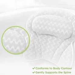 PureGlow Männerpflege|Frauenpflege-Badewannen-Spa-Kissen - Max Comfy Bath Pillow