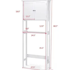 The Blissful Bath Badezimmer-Badezimmer-Aufbewahrungsschrank – platzsparendes Handtuchregal