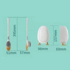 The Blissful Bath Badezimmer-Badezimmerbürste in Entenform aus Silikon – weiches Reinigungswerkzeug für einfaches Schrubben