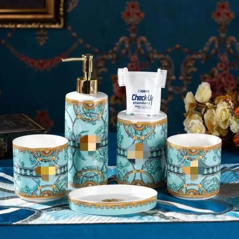 Feast u0026 Flair Küche & Esszimmer-Badezimmerset „Tropical Rainforest“ – 5-teilige Sanitärkeramik