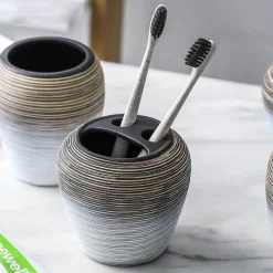 The Bath Nook Badezimmer-Bali Ceramic Bathroom Set - Elegant Home Decor Accessory