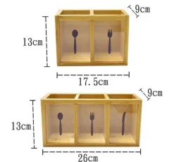 The Decor Haven Küche & Esszimmer-Bambus-Aufbewahrungsregal - Mehrzweck-Organizer im japanischen Stil