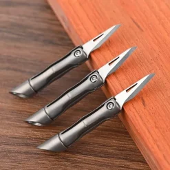 The Outdoor Vault Outdoor-Artikel|Heimwerkzeuge-Bambus-Schlüsselanhängermesser - EDC-Werkzeug aus Titanlegierung