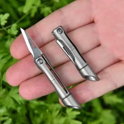 The Outdoor Vault Outdoor-Artikel|Heimwerkzeuge-Bambus-Schlüsselanhängermesser - EDC-Werkzeug aus Titanlegierung