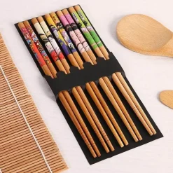 Tom Küche & Esszimmer-Bambus-Sushi-Maker-Set – Sushi-Roll-Set mit Klingenvorhang