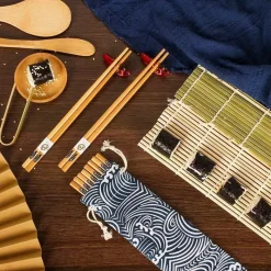 Tom Küche & Esszimmer-Bambus-Sushi-Rollmatte, Onigiri-Reispaddel – japanische Sushi-Herstellungswerkzeuge