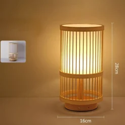 Bright Accents Beleuchtung-Bambus-Tischlampe – umweltfreundliche handgefertigte Leuchte